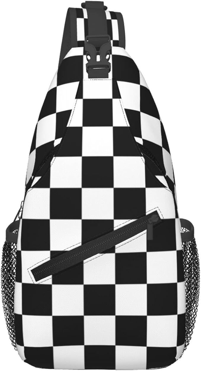 Checkered Crossbody Sling Bags for Women Men Checkerboard by Unknown