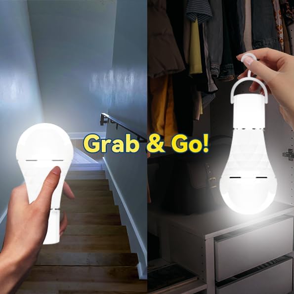Neporal LITE PRO Rechargeable Light Bulbs, 2600mAh Large Battery Backup Light - Image 6