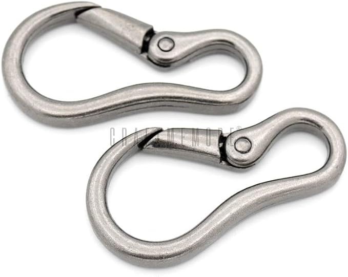 CRAFTMEMORE 2pcs 2 Inches Carabiner Spring Snap Hook Paracord Camping Keychain - Image 4