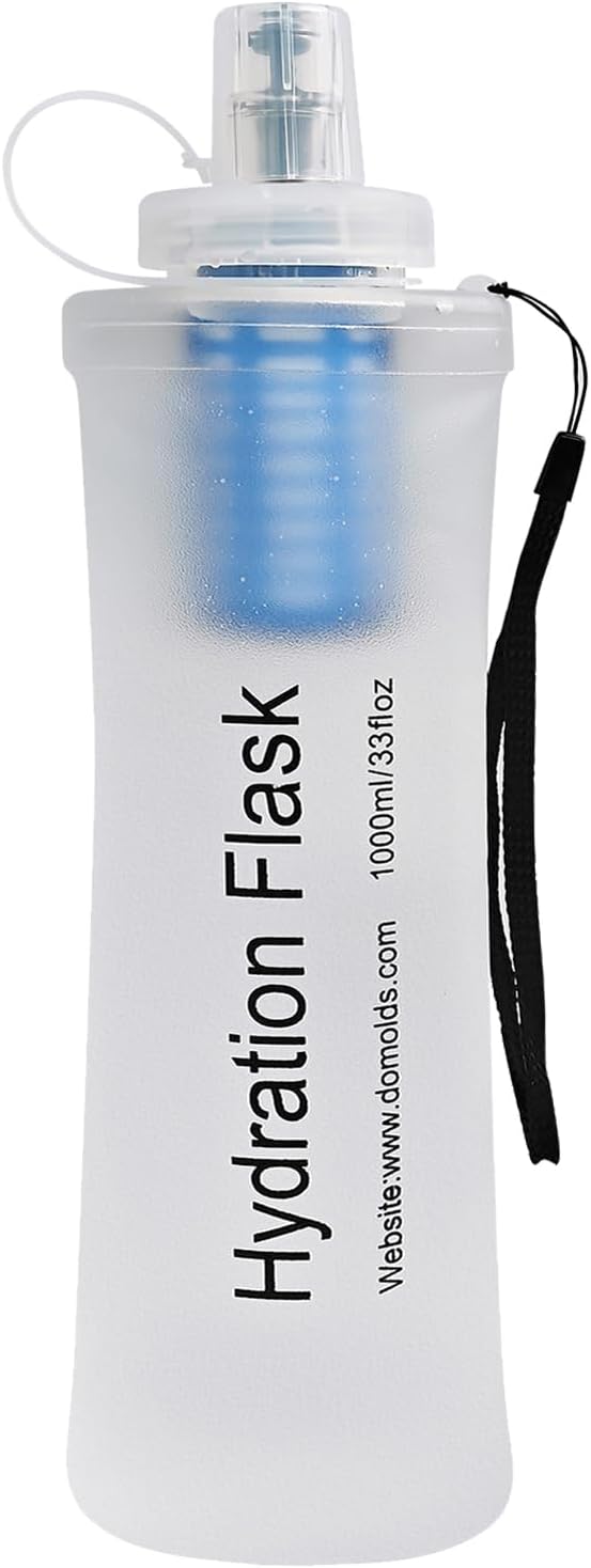 GUYI 1.0L Collapsible Water Filter Bottle, Removes Impurities, BPA Free by GUYI