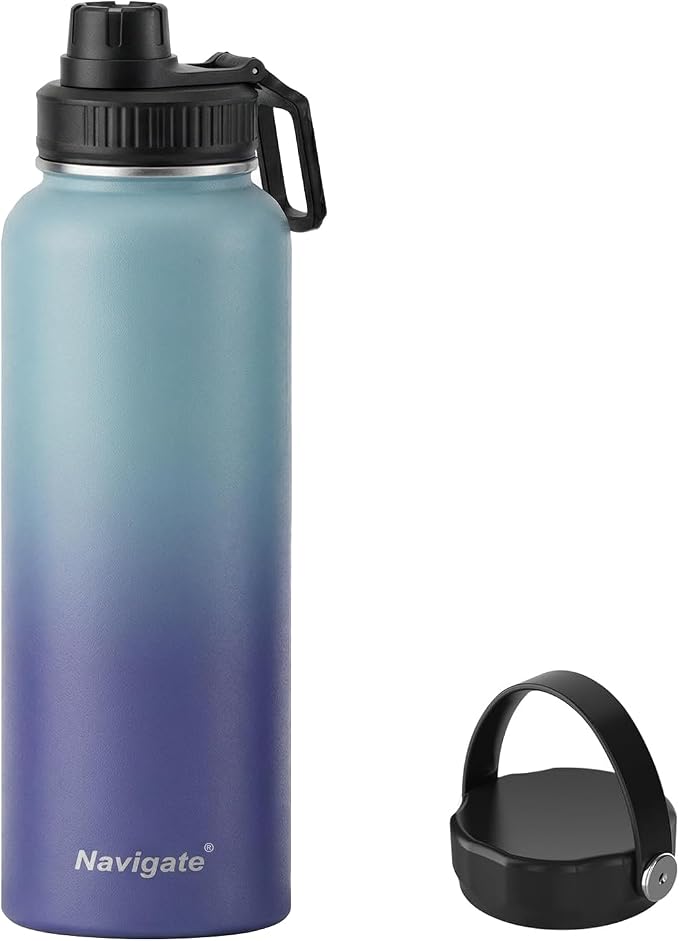 Navigate 40 oz Insulated Stainless Steel Sports Water Bottle by Navigate
