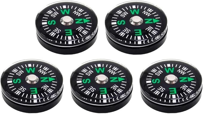 5 Pack Mini Pocket Compass 25mm – Survival Button Compass - Image 4