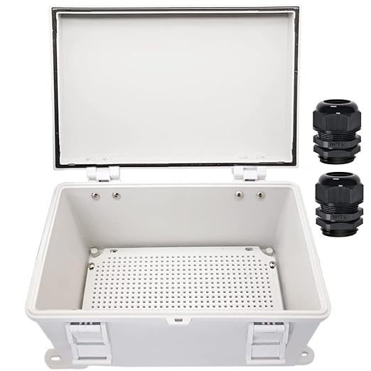 Zulkit Junction Box ABS Plastic Waterproof IP65 Electrical Boxes Hinged Shell by Zulkit