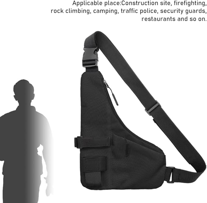 Universal Radio L Shape Chest 2 Pockets Harness Tactical Vest Nylon Vest Walkie - Image 4