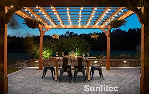Sunlitec Solar String Lights Waterproof LED Indoor/Outdoor Hanging Umbrella - Image 5