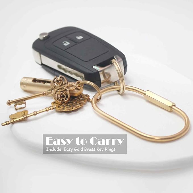 CMVFYL Gold Brass Key Rings, Purse Bag Charms - Image 4