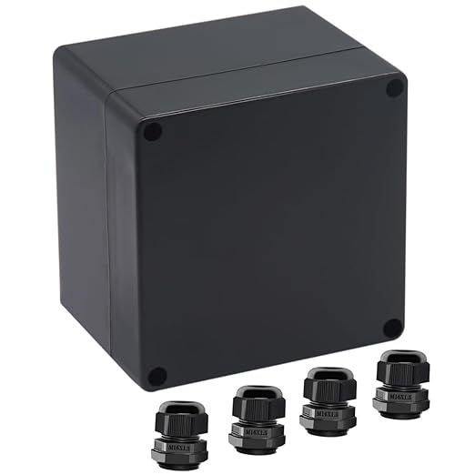 Junction Box IP65 Waterproof ABS Plastic Electrical Project Case Power Junction by Otdorpatio