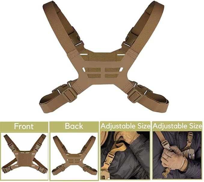 Foldable Tactical Vest Chest Rig Phone Holder, Molle Plate Carrier Pouch - Image 6