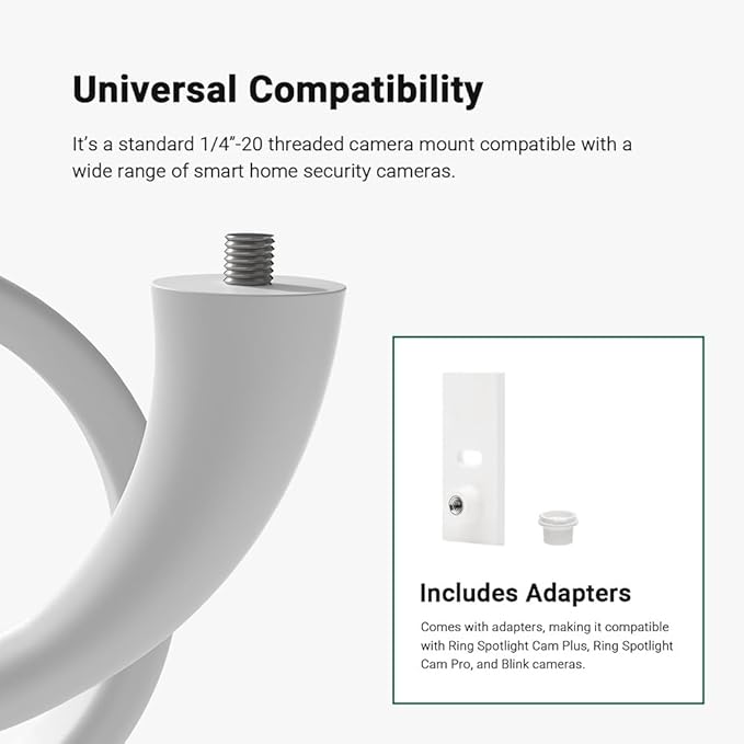 Holicfun Flexible Twist Mount for Indoor and Outdoor Security Cameras, - Image 3