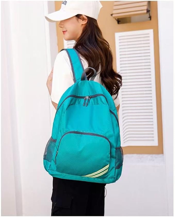 Geboldil Men's and women's waterproof backpack traveling backpack peacock green - Image 8