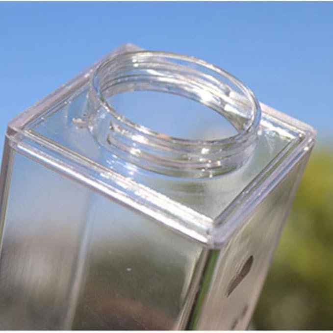 Jinberry 500ml/17Oz Cute Clear Milk Carton Water Bottle Portable Drinkware - Image 4