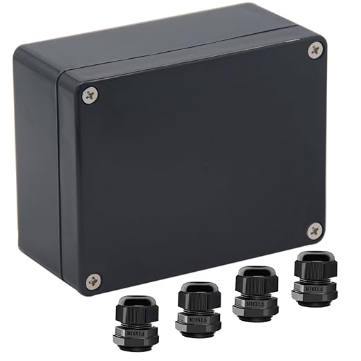 Junction Box IP65 Waterproof ABS Plastic Electrical Project Case Power Junction by Otdorpatio