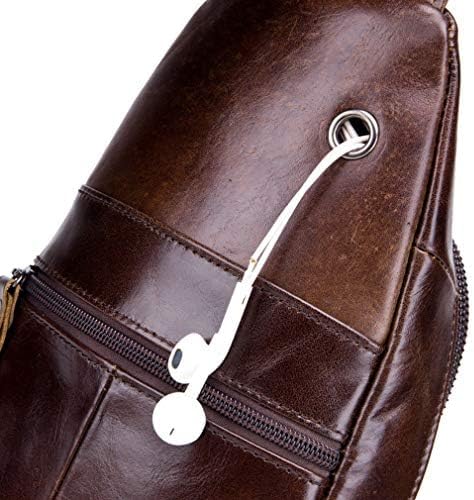 Hebetag Leather Sling Bag Hiking Daypack - Image 4