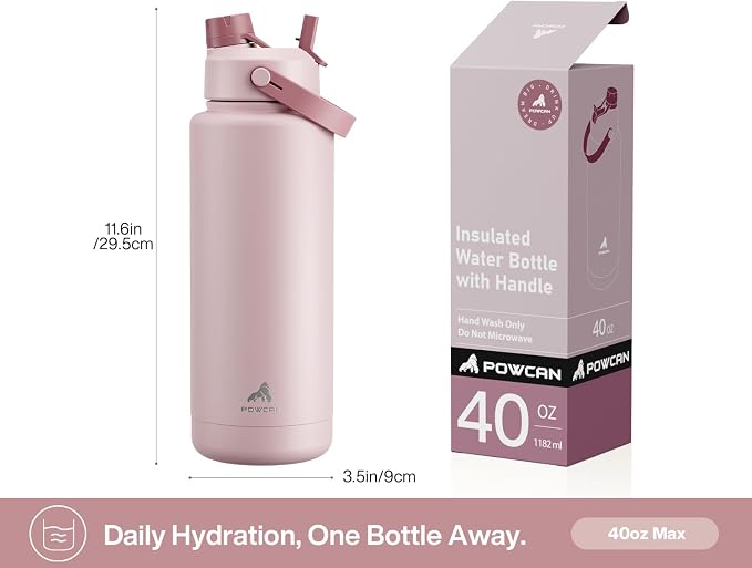POWCAN 40 oz Insulated Water Bottle - Image 5
