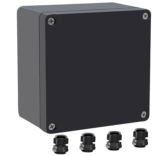 Junction Box IP65 Waterproof ABS Plastic Electrical Project Case Power Junction by Otdorpatio