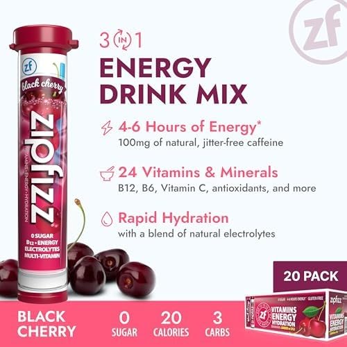 Zipfizz Daily Energy Drink Powder, 20 Pack | 3-in-1 Sustained Energy, Rapid - Image 4