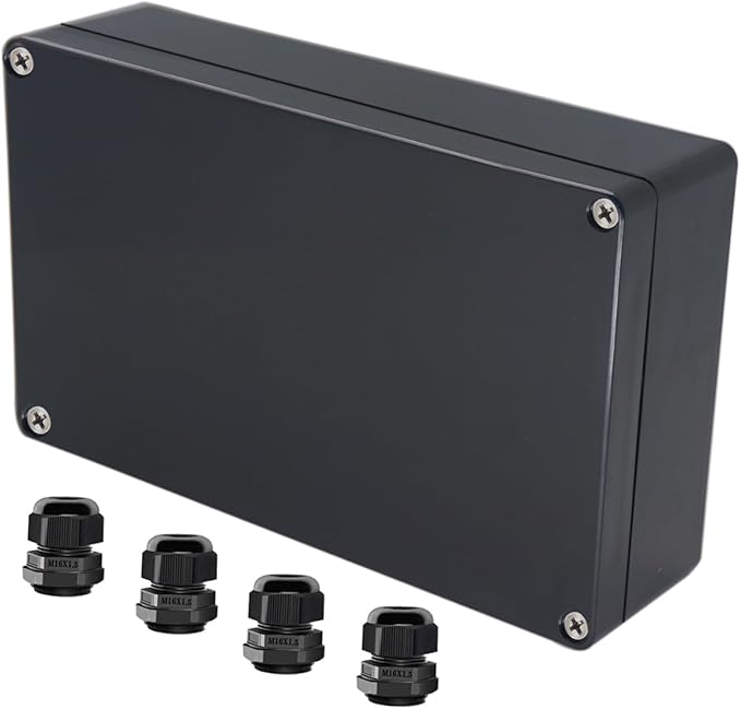 Project Box ABS Black Electrical Boxes IP65 Outdoor Waterproof Box Electronic by Raculety