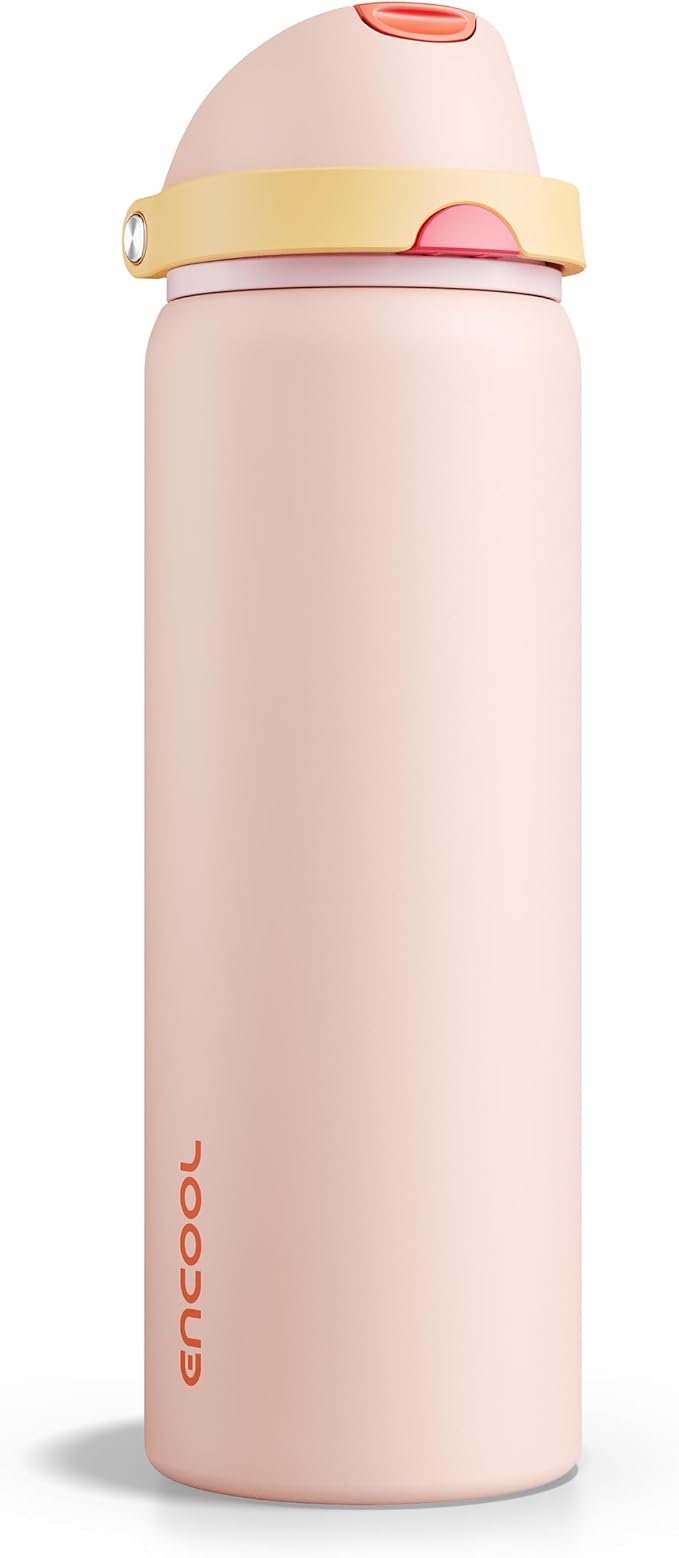 Insulated Water Bottle with Straw by ENCOOL