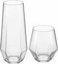 Oojami 48 Pack Diamond Clear Unbreakable Stemless Plastic Glasses 24 9oz by Oojami