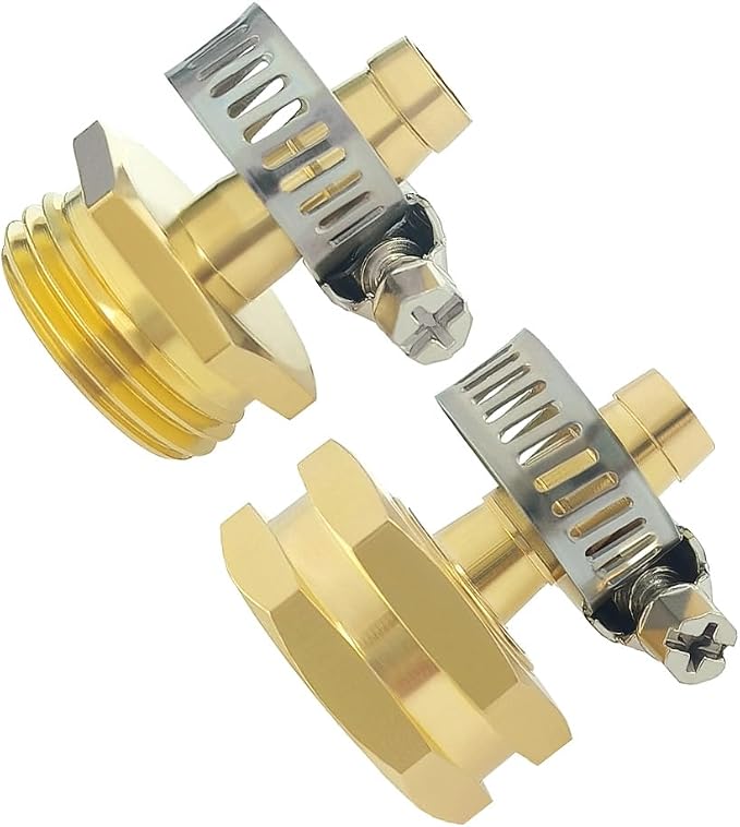 Hooshing 1/4" Garden Hose Repair Kit Male and Female Brass Hose Mender End - Image 5