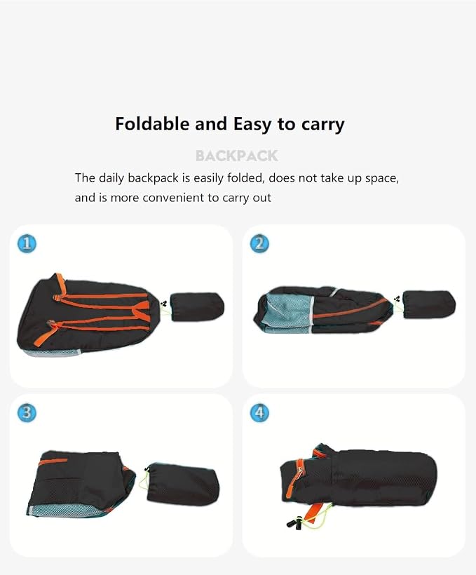 levayhill 25L Foldable Hiking Backpack Lightweight Packable Basic-Daypack - Image 6