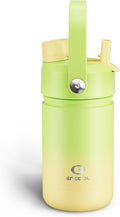 Kids Insulated Water Bottle - 12oz Stainless Steel Water Bottle with Dual Spouts by ENCOOL