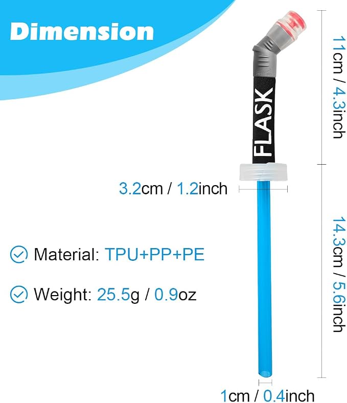 WILDREEDS Replacement Straw for Soft Flask Running Water Bottles for Hiking - Image 2