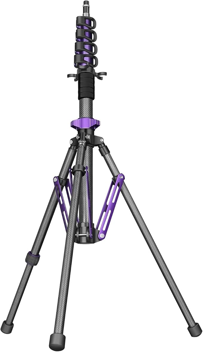 FreeSea 6.9ft/2.1m Carbon Fiber Light Stand, 4.4lbs Load, Travel Tripod by FreeSea