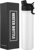 Insulated Water Bottle 24oz, Stainless Steel Double Wall Vacuum Sports Flask by ERTOOE
