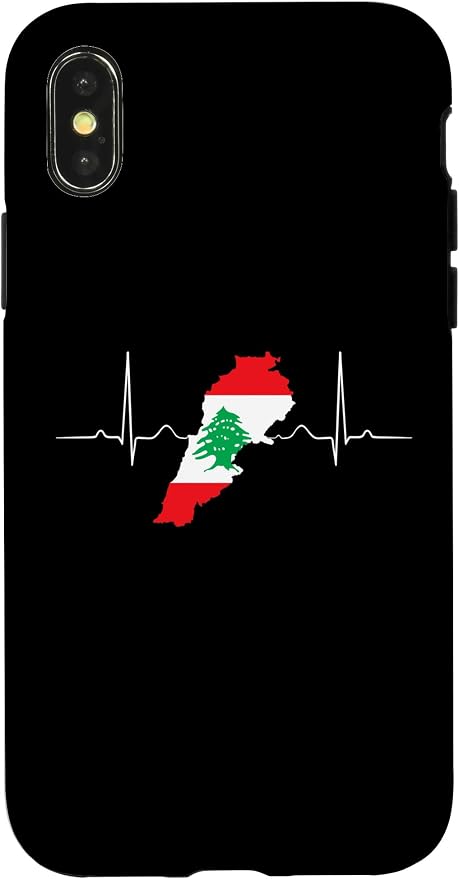Lebanon Heart Lebanese Heartbeat Vintage Lebanon Map Case by Unknown