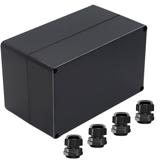 Junction Box IP65 Waterproof ABS Plastic Electrical Project Case Power Junction by Otdorpatio