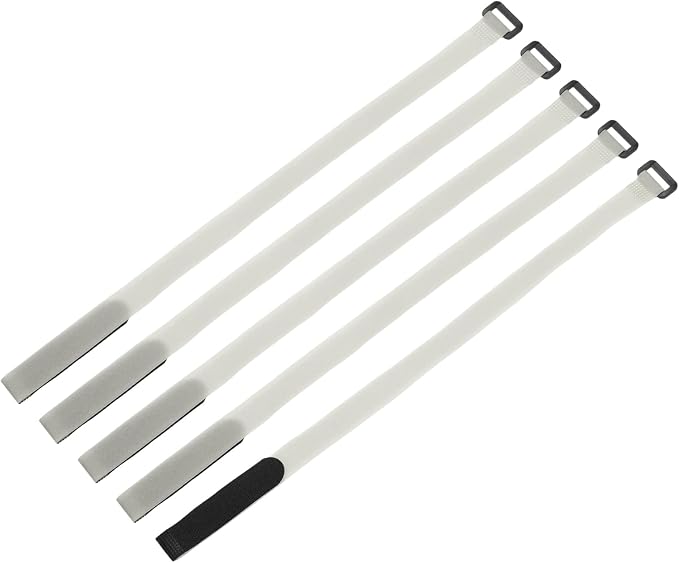 MECCANIXITY 5Pcs Reusable Battery Tie Down Straps, 0.8x20" Grey Nylon by MECCANIXITY