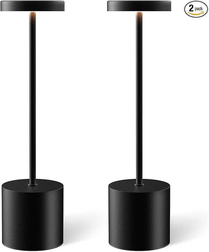 Cordless Table Lamp Set of 2, Rechargeable 5000mAh Battery Operated Outdoor by Swinerton