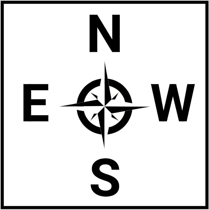 MTC Crane Direction Compass Sticker | 12''' – Crane Sticker by MTCCrane