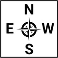 Crane Directional Compass Sticker 6"" Pack of 3 – OSHA & CMAA Compliant – by MTCCrane