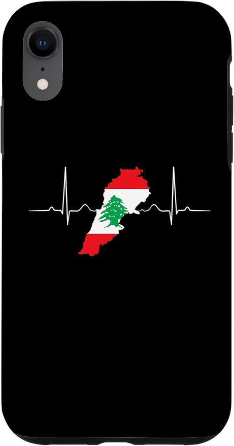 Lebanon Heart Lebanese Heartbeat Vintage Lebanon Map Case by Unknown