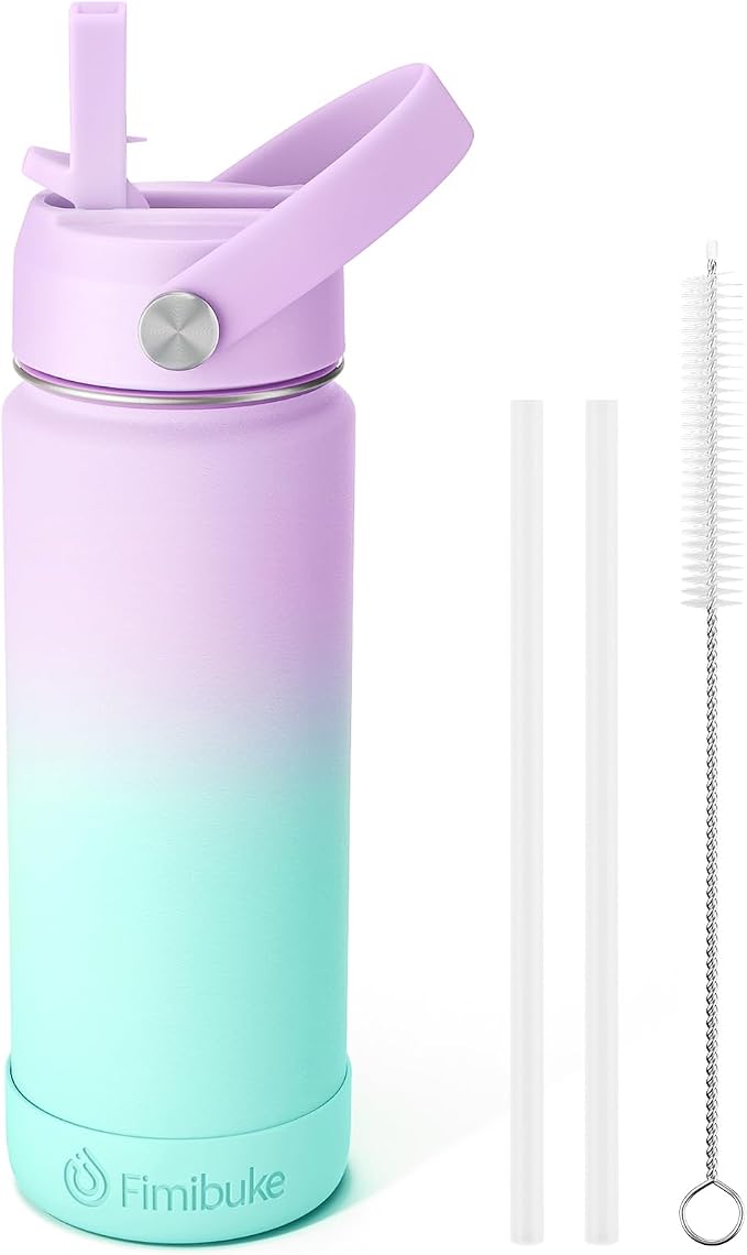 Fimibuke Kids Insulated Water Bottle - 18oz BPA-FREE 18/8 Stainless Steel Kid by Fimibuke