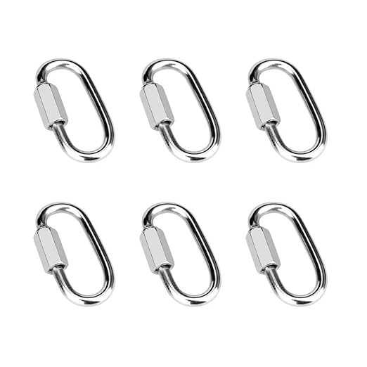 6 Pcs 2 Inch 316 Heavy Duty Stainless Steel Chain Quick Links, 650 Lbs Capacity by Vmuter
