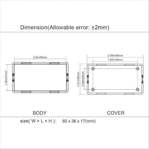 LeMotech Project Box 5 Pieces ABS Plastic Electrical Project Case Small - Image 7