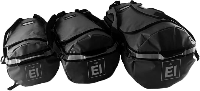 Element Equipment Trailhead Duffel Bag Shoulder Straps Waterproof Black/Grey - Image 8