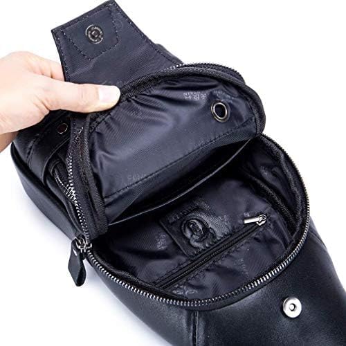 Hebetag Leather Sling Bag Casual Daypack - Image 5