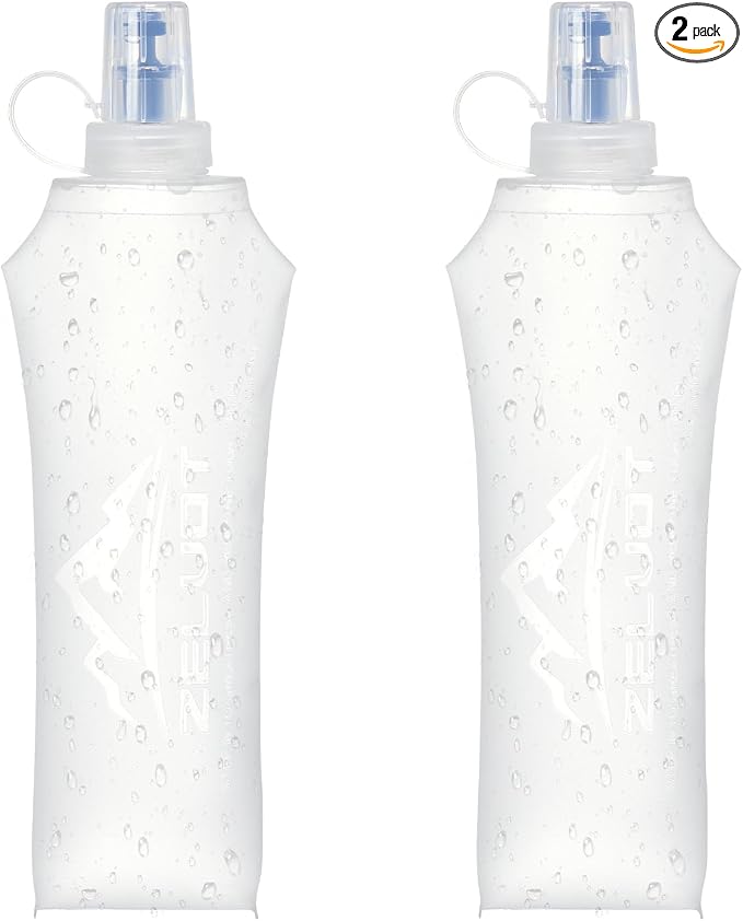 Zelvot 2 Pack Running Vest Soft Flask, BPA-Free 500ml Collapsible Water Bottle by Zelvot