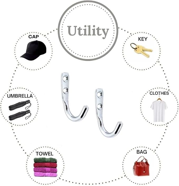 FAPBADRI Multipurpose Hooks, Used to Hang Clothes, Curtain Hold Backs, Colour - Image 4