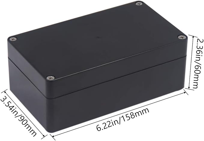 2 Pack Project Box IP65 Waterproof Junction Box ABS Plastic Black Electrical - Image 2