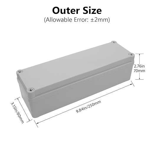 LeMotech IP67 Waterproof Junction Box ABS Plastic Project Box Dustproof - Image 2