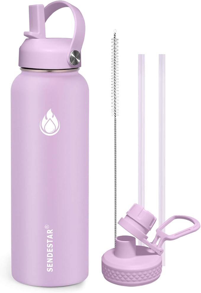 SENDESTAR Water Bottle 40oz Double Wall Vacuum Insulated Leak Proof Stainless by Sendestar