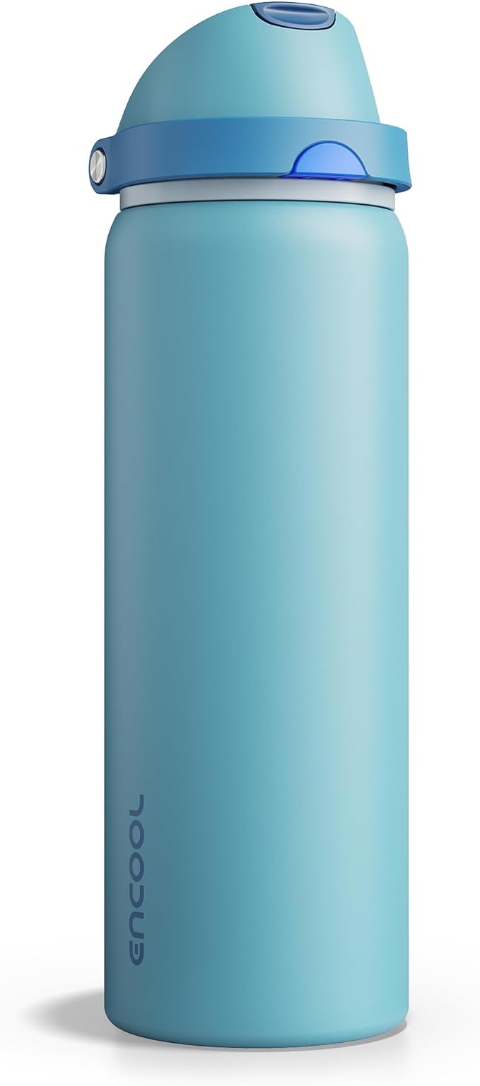 Insulated Water Bottle with Straw by ENCOOL