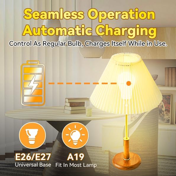 Neporal LITE PRO Rechargeable Light Bulbs, 2600mAh Large Battery Backup Light - Image 6