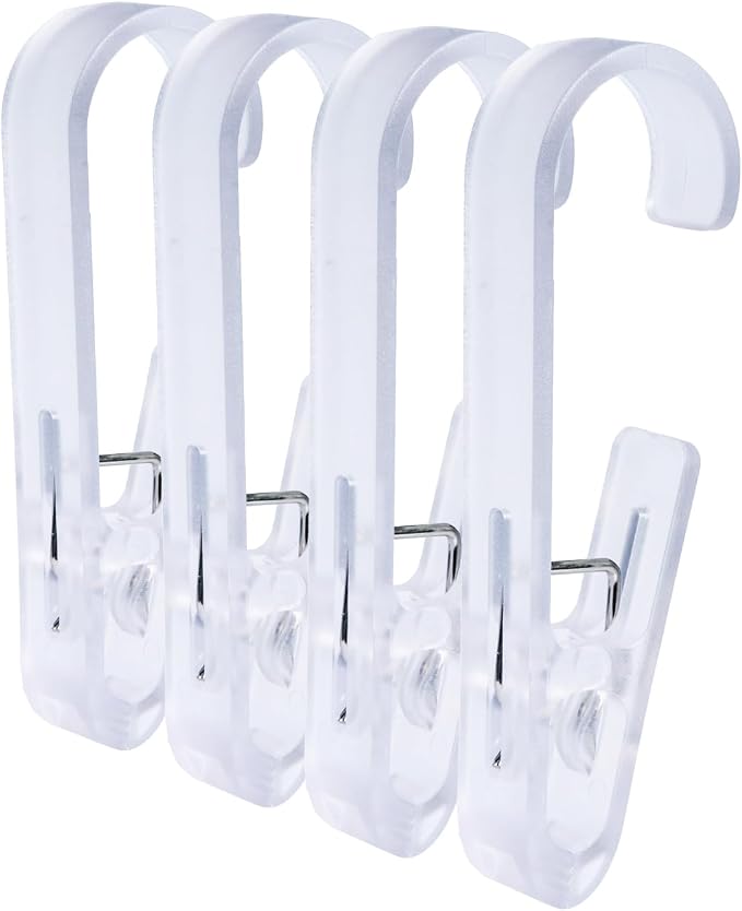 Laundry Hooks with Clips Hanger Closet Organizer Clamps Socks Boot Bras Towels - Image 2