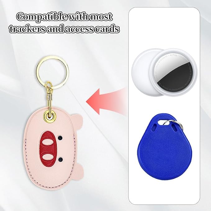 Leather Keychain Case Holder Compatible - Image 4